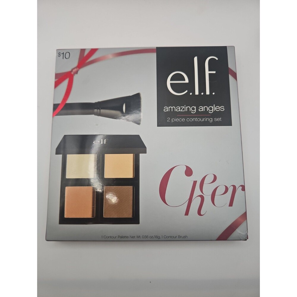 ELF Highlight 3 Pc Set Get Glowing Illuminating Palette Shimmering Whip Brush